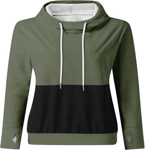 Femmes grande taille imprimé polaire pull à capuche coupe surdimensionnée écologique Polyester/coton décontracté poches avant en gros - Product Image 1