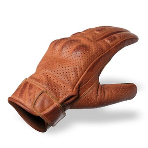 Trendiness Unisex Premium Genuine Classic Guantes de motorista de cuero ligero para hombres con protección de Palma mejorada - Product Image 1