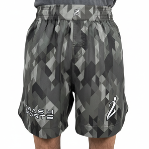 Shorts de boxe MMA pour adultes unisexes, grande taille, noir, produit haut de gamme avec logo personnalisé par sublimation, service OEM, shorts MMA - Product Image 1