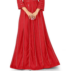 2025 robe de soirée pakistanaise de couleur unie haute vente avec conception brodée/robe de soirée de qualité supérieure pour les femmes - Product Image 5