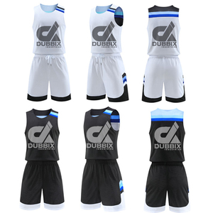 Ensemble de maillots de basket-ball réversibles pour hommes en gros, maillots en mesh respirants avec numéro de joueur, nom d'équipe personnalisable, tailles XS XXS - Product Image 1