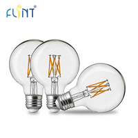 Ampoule à filament LED G40 à haut lumen 120V dimmable OEM/ODM, 15W 2550LM, corps en verre transparent, E26, fonctionne avec une lampe suspendue, UL CUL
