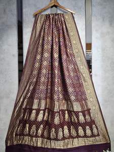 ผ้าไหม gajji ไหมพิมพ์ลายดิจิทัลผ้าซาตินสำหรับ sherlani PURE gajji dupatta Saree บริสุทธิ์ - Product Image 2