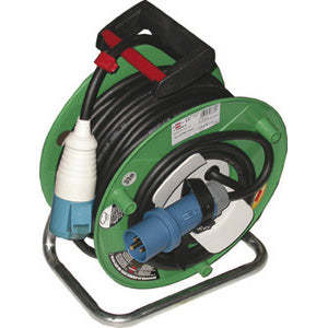 Enrouleur de câble multiprise 6 prises 4473GBE 25 m pour extérieur, avec conducteurs en cuivre et caoutchouc, compatible avec diverses normes de prises - UK, AU, EU, CN, US, NEMA, IEC - Product Image 1