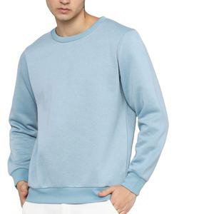 Vente en gros de sweatshirts unisexes 100% coton molletonnés épais avec tissu personnalisé doux sweatshirts à col rond unis personnalisés - Product Image 1