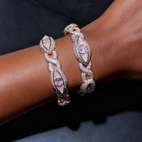 Bracelet pour homme avec portrait de Jésus brillant, plaqué or, collier hip-hop, bijoux de mode chrétienne, stock disponible, vente en gros d'usine