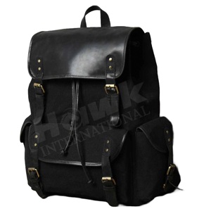 Venta al por mayor de alta calidad de cuero y lona mochila bolsa de equipaje de mano bolsas de viaje hechas a mano personalizadas a un precio asequible - Product Image 2