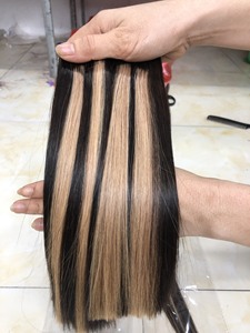 Vente en gros d'extensions de cheveux 100% humains Remy de haute qualité paquets bruts droits vietnamiens à cuticules alignées Machine à double trame génie - Product Image 6