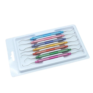 Juego de Curetas Dentales Gracey de 7 Piezas, Acero Inoxidable con Mango de Silicona, Instrumentos para Raspado Subgengival WPS-GC-07C, Certificado CE - Product Image 5