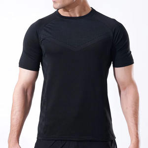 เสื้อยืดออกกำลังกายออกแบบลายพื้นด้วยโพลีเอสเตอร์/ ผ้าฝ้าย280กรัมผ้าถักแบบทางการ - Product Image 1