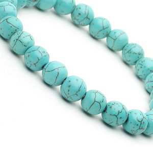 NOVAMART Fine Arihant <b>Gems</b> & Jewels Firoza Beaded <b>Bracelet</b> Unisex Classic Certified Natural <b>Stone</b> Ball Shape Gift Wholesale Expo - Product Image 3