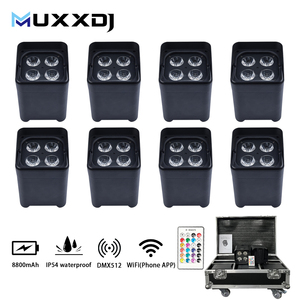 Club Light 4x18W RGBWA UV LED IP54 impermeable inalámbrico <span class=keywords><strong>Dmx</strong></span> batería Uplights WIFI remoto profesional Dj luces para fiesta Disco - Product Image 1