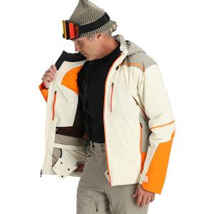 Chaqueta de esquí deportiva de invierno cálida personalizada para hombre, carcasa impermeable a prueba de viento con capucha para snowboard, actividades al aire libre, cremallera deportiva - Product Image 3