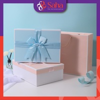 Boîtes cadeaux rigides en carton biodégradable de luxe avec logo personnalisé, couleurs pastel, revêtement UV, laminage mat, options d'embossage, ISO9001