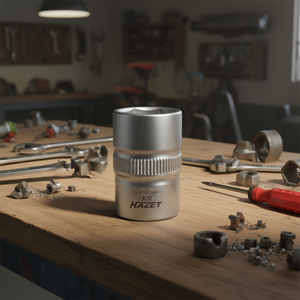 Hazet 1/2'' 6-Point Square <b>Socket</b> with Traction Profile and Knurling - Product Image 3