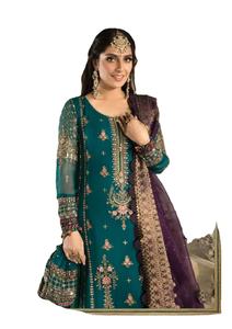 Robe de soirée formelle non cousue la plus vendue pour les femmes nouveau concepteur longueur régulière Salwar Kameez 2025 robe musulmane - Product Image 2