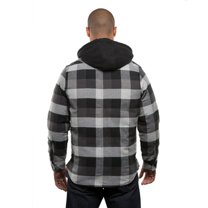 Chaqueta de franela para hombre con estampado de logotipo personalizado de alta calidad y mangas completas, chaqueta de franela transpirable con servicio OEM - Product Image 2