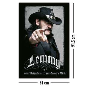 Affiche sur toile de style moderne Motrhead Lemmy Kilmister pour utilisation murale - Product Image 2