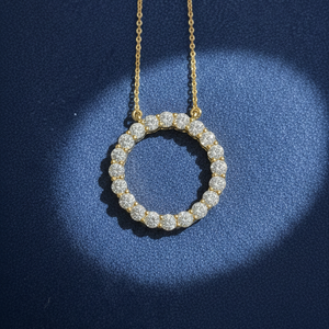 Collier pendentif Infinity en diamant, plaqué or argenté, diamants de laboratoire taille brillant 0,10 carat VS+, fantaisie, minimaliste pour femme - Product Image 5