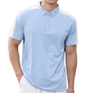 Athlétique Printemps Hommes Golf pour Chemises Polyester/Coton Solide Tricoté Manches Courtes Haute Qualité Respirant Été Sportswear - Product Image 5