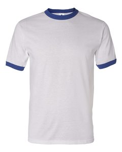 T-shirt homme uni à manches courtes avec col côtelé 100% coton peigné 160 g/m² Logo imprimé personnalisé Blanc Grande taille - Product Image 5