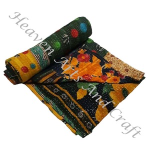 Kantha <b>Quilt</b> Gudari Kantha <b>Quilt</b> Gudari Hot Selling Wholesale Gold Supplier GD1119 Handmade Kantha <b>Quilt</b> Cotton Printed Indian - Product Image 5