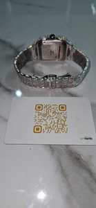 Reloj de Lujo para Hombre con Incrustaciones de Diamantes Moissanite, Caja Rectangular, Movimiento Mecánico ETA, Correa de Acero Inoxidable, Embalaje en Caja - Product Image 5