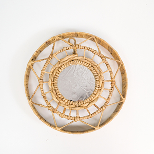 กระจกผักตบชวากระจกขนาดใหญ่พร้อมกรอบวัสดุที่เป็นมิตรต่อสิ่งแวดล้อม - Product Image 3