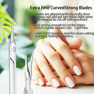 Ciseaux à cuticules pour ongles en acier inoxydable Ciseaux multifonctions pour orteils et ongles pour la maison et le salon - Product Image 4