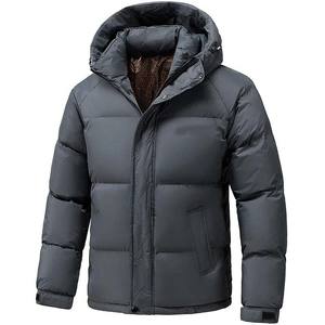 Hood Men Bubble Puffer Coat Diseño de invierno Moda a prueba de viento Abrigo impermeable Custom Puffer Cotton Fleece Solid Winter - Product Image 1