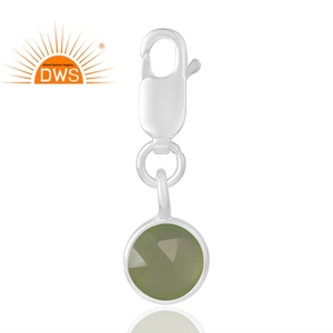 Colgante de piedras preciosas de Calcedonia de Prehnita Natural de Plata de Ley 925 más vendido, joyería personalizada para mujer, regalo para ella - Product Image 1