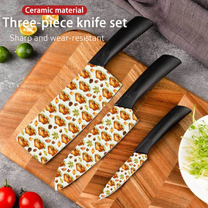 Juego de Cuchillos de Chef de Cerámica de 3 Piezas con Mango de Plástico, Aptos para Lavavajillas, para Negocios de Restaurantes, Precio de Fábrica, Entrega Rápida, Gran Venta - Product Image 2