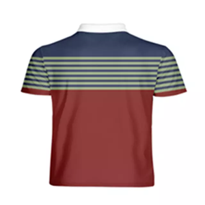Venta al por mayor logotipo personalizado 2023 último diseño barato moda Casual rayas algodón transpirable hombres manga corta Polo camisetas - Product Image 3