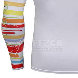 เสื้อรัดรูปแขนยาวสำหรับทุกเพศผ้าสแปนเด็กซ์/ โพลีเอสเตอร์ระบายอากาศพิมพ์แบบถ่ายเทความร้อน - Product Image 5