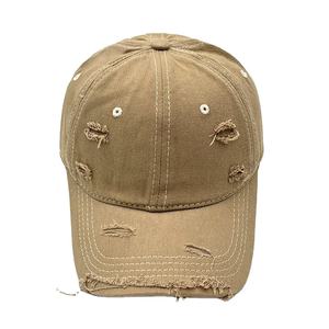 Vente en gros de casquettes de sport 6 panneaux en coton non structuré Vintage Gorras casquette de baseball avec logo brodé personnalisé chapeaux en détresse lavés 2026 - Product Image 3