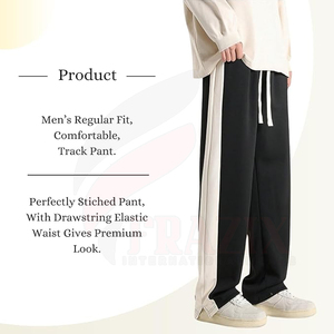 Manufacturer's Best Cotton Men's Casual Sweatpants Mid Waist New Style Custom Design Straight Pattern Private Label Use - Product Image 3