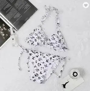 Maillot de bain une pièce à imprimé sexy grande taille personnalisé nouveau Maillot de bain coupe haute pour fille Maillot de bain pour femmes anneau avec chaîne Maillots de bain - Product Image 6