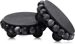 Support à bijoux carré en bois de manguier noir écologique de qualité, fait à la main, piédestal pour lunettes de soleil, jouets, présentoir pour la maison, poli - Product Image 5