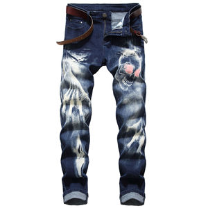 Vente en gros Jeans d'extérieur à poches latérales en jean pour hommes pantalons longs crayon à fermeture éclair vêtements pour hommes pantalons décontractés Jeans décontractés OEM - Product Image 5