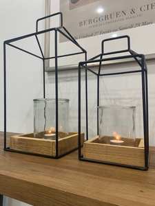 Rustic Wood and Black Iron Lanterns - Product Image 2