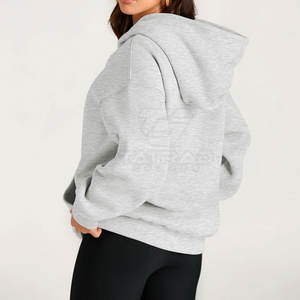 Sudaderas Extra Grandes Personalizadas para Mujer, Talla Grande, Invierno, 100% Algodón, Color Sólido, Transpirables, con Logotipo Frontal - Product Image 6