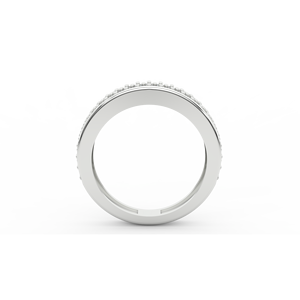 Anillo de Diamantes Naturales Redondos de Oro de 14K de la Colección WA37 con 0.90Ctw, Color I-J, Claridad SI, Diamante Premium - Product Image 2