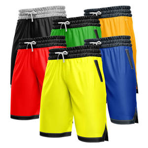 Short de compression décontracté pour hommes de qualité en gros respirant confortable ceinture élastique mi-taille utilisation en extérieur teint en couleur unie - Product Image 5