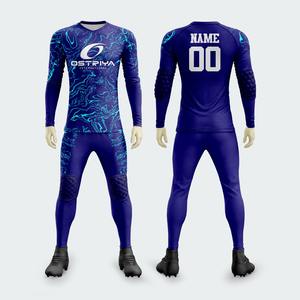 Maillots de football personnalisés pour adultes, ensemble de maillot de gardien de but rembourré, pantalon, manches longues, uniforme d'entraînement, coupe automatisée - Product Image 5