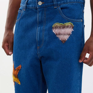 Pantalones de chándal de algodón informales para hombre de alta calidad con estampado de mohair ligero y acampanado, pantalones delanteros planos con patrón recto - Product Image 2