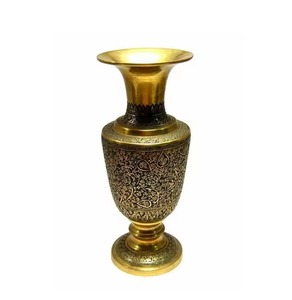 Premium Quality <b>Black</b> Marble Design Metallic <b>Vase</b> For Luxury Interiors Room Decor And Housewarming Gifts Wholesale From India - Product Image 2