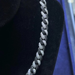 10มม. VVS Moissanite สร้อยคอชุบทอง925สเตอร์ลิงฮิปฮอปโซ่คิวบาสำหรับแร็ปเปอร์ในราคาต่ำสุด - Product Image 3
