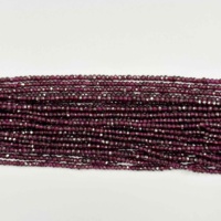 3mm 4mm 5mm Natural Hyderabadi Grenat Faceted Rondelle Beads Semi Precious Stone Beads For Jewelry Setting Latest Products 2025