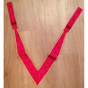 Red Collaret with <b>Gold</b> <b>Trim</b> High Quality Custom Masonic Collars Best Sale Hot Selling Customized Masonic Collars - Product Image 1