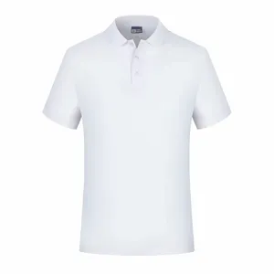 T-shirt vierge imprimable unisexe décontracté blanc uni pour homme, personnalisable, en polyester/coton, séchage rapide, manches courtes, idéal pour l'été, vente en gros - Product Image 6